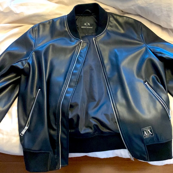 Armani Exchange Leather Jacket - Picture 1 of 2